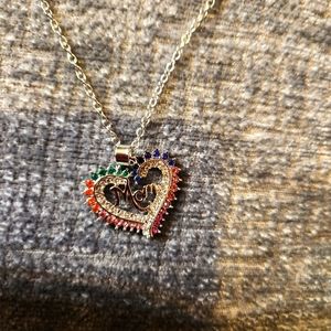 Heart Inlaided Necklace Mother's Day gift